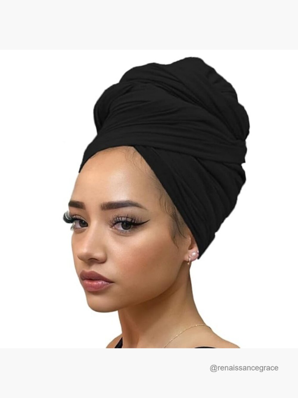 Stretch Jersey Turban Head Wrap Long African Shawl Scarf Lightweight